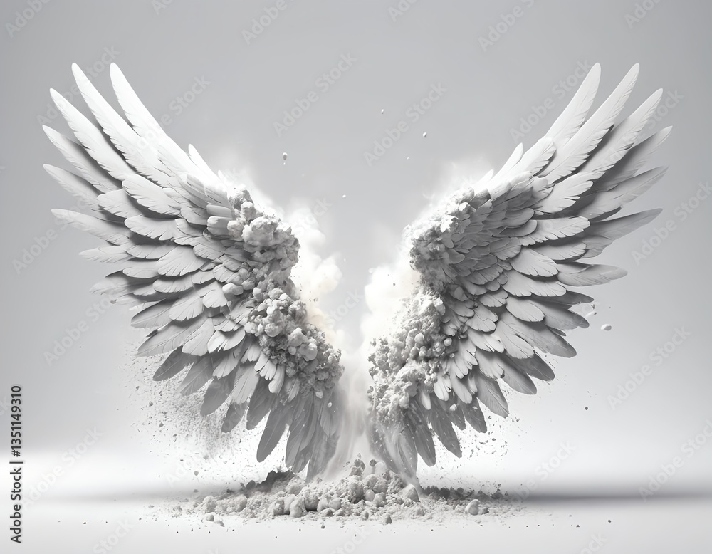 Fototapeta premium Crumbling Angel Wings