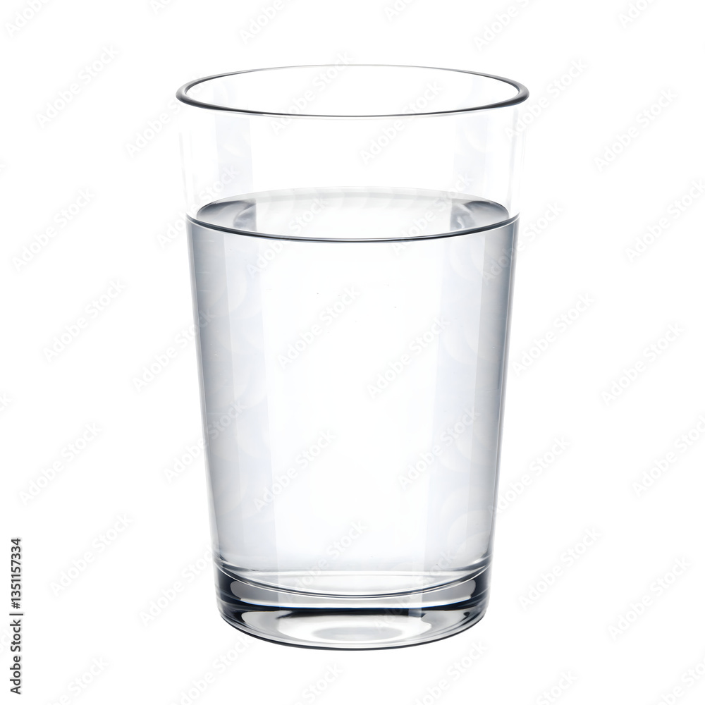 Transparent Glass of Mineral Water on Isolated Transparent Background. Transparent Glass of Mineral Water on Isolated Transparent Background.