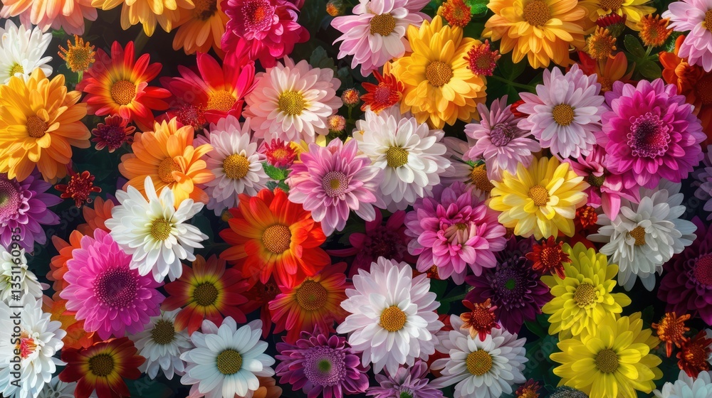 A Colorful Bouquet of Chrysanthemums A Colorful Bouquet of Chrysanthemums