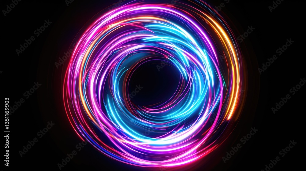 Abstract Neon Light Swirls Abstract Neon Light Swirls