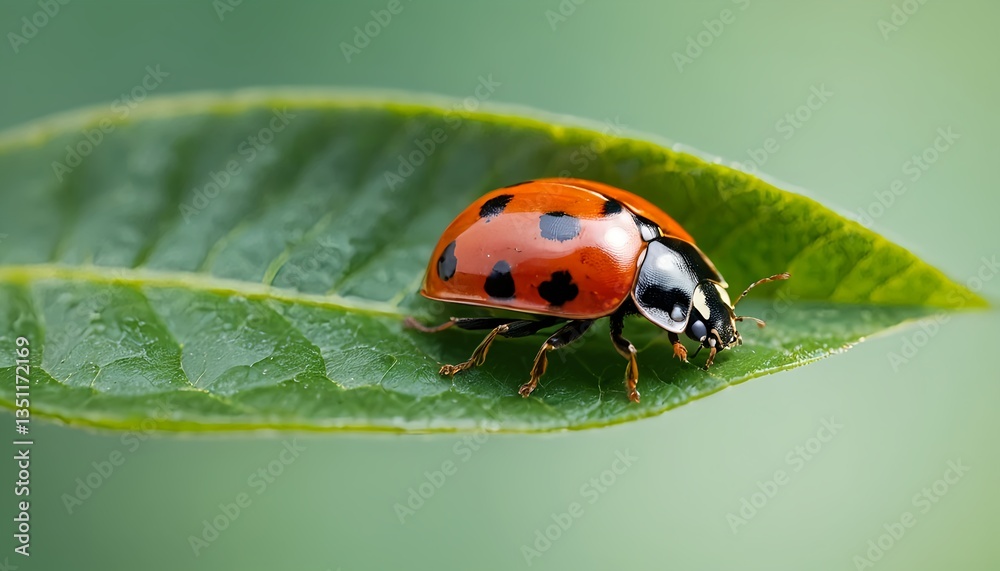Ladybug on a Green Leaf Ladybug on a Green Leaf