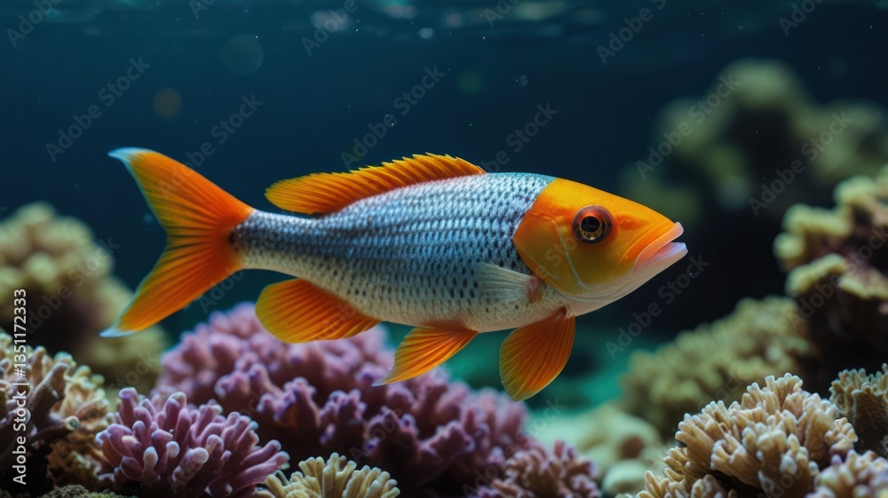 Obraz premium Colorful fish in coral reef