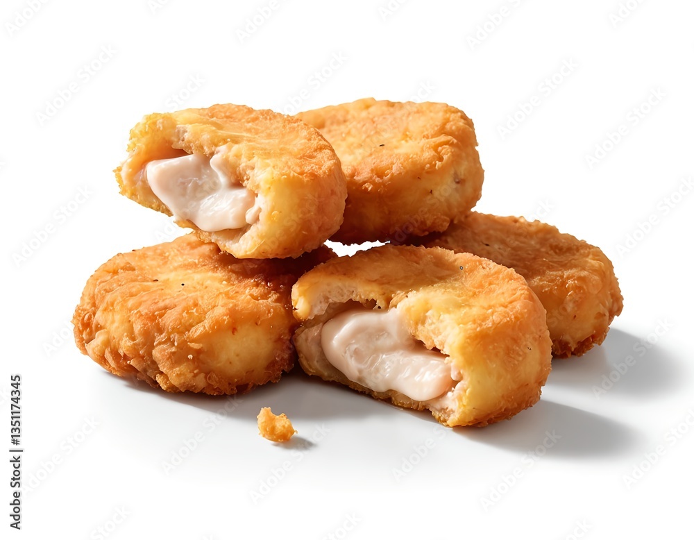 Crispy Chicken Nuggets with Creamy Filling Crispy Chicken Nuggets with Creamy Filling