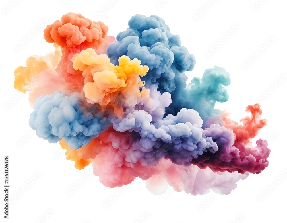 Obraz premium Colorful Ink Explosions in Water