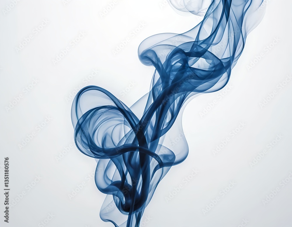 Abstract Blue Smoke Swirls Abstract Blue Smoke Swirls