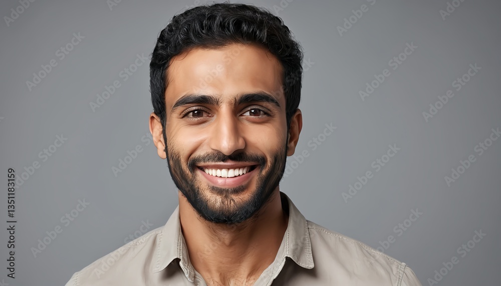 Obraz premium Happy Young Man Smiling