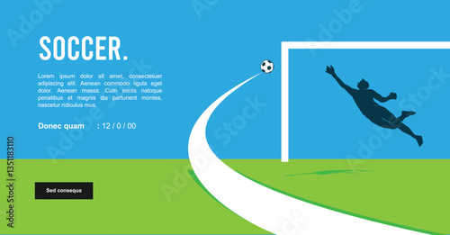 Great simple editable soccer or football vector background design for any media