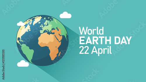 World earth day concept, 22 April Earth day concept, Earth vector Illustration