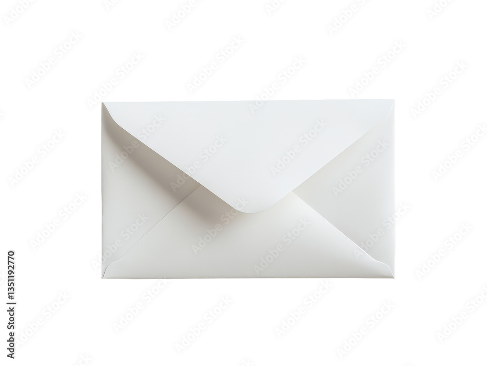 Simple Elegance A Crisp White Envelope on a Black and White Background