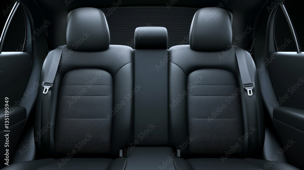 Fototapeta premium Modern car interior detailed look at comfortable and functional front seats design features