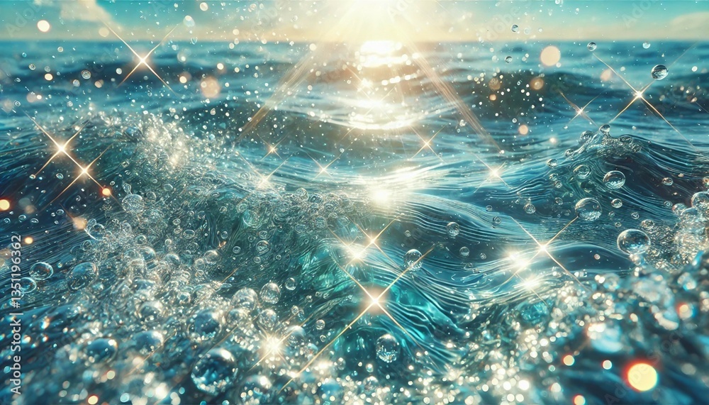 Fototapeta premium Close-Up of Sparkling Seawater