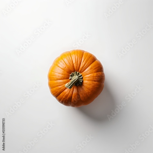 Wallpaper Mural Single Orange Pumpkin on White Background Torontodigital.ca