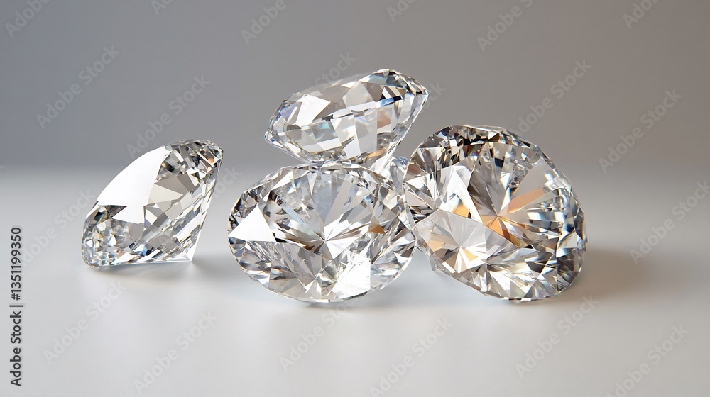 Sparkling diamonds, luxury, close-up, studio Sparkling diamonds, luxury, close-up, studio