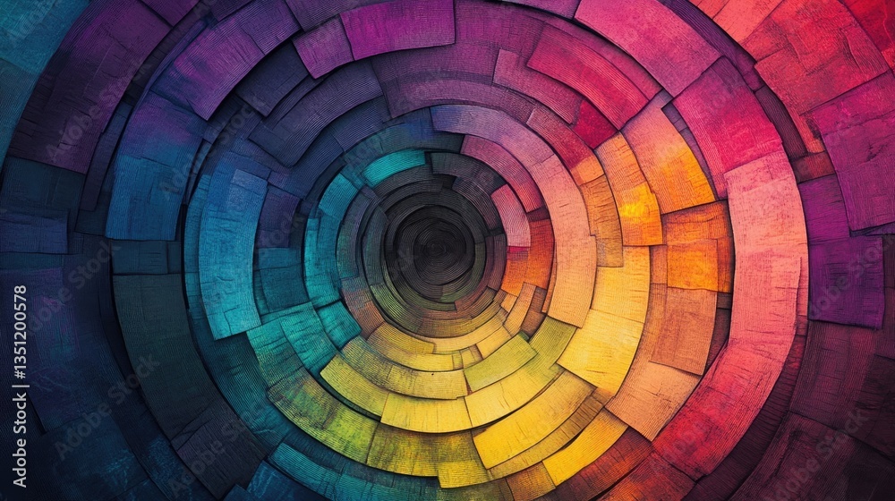 Naklejka premium Round colorful abstract textured background