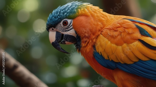 Close-up of colorful parrot photo