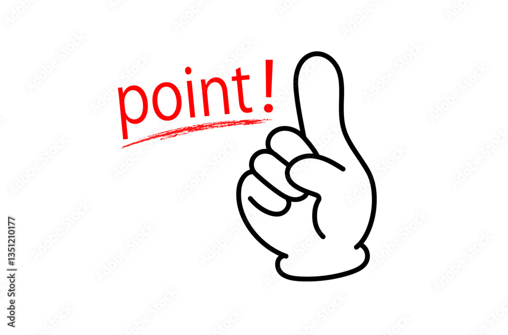 POINTのハンドアイコン赤 POINTのハンドアイコン赤