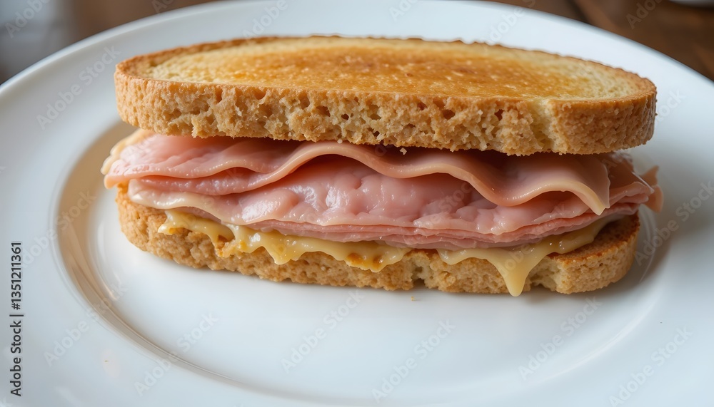 Ham and Cheese Toastie with Whole Wheat Bread Ham and Cheese Toastie with Whole Wheat Bread