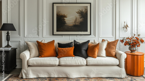 Parisian Vintage Apartment Interior with Elegant Decor & Warm Lighting