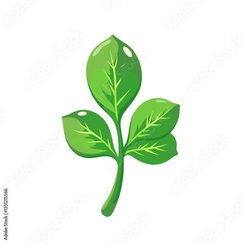 Vibrant spinach leaf illustration, healthy eating