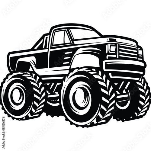 Monster truck minimalist and simple silhouette vector image (3).eps