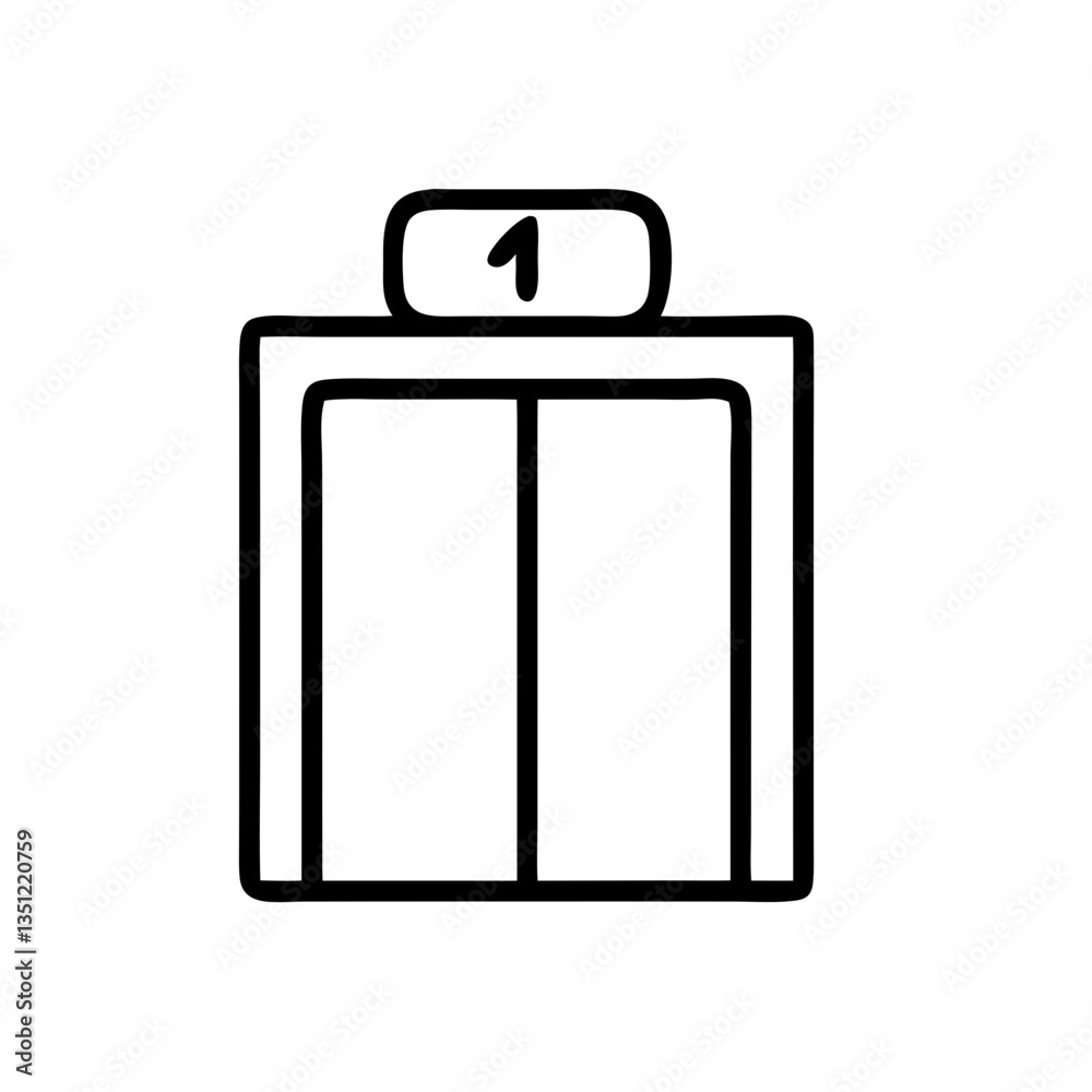 Elevator icon on transparent background, real estate purchase concept Elevator icon on transparent background, real estate purchase concept