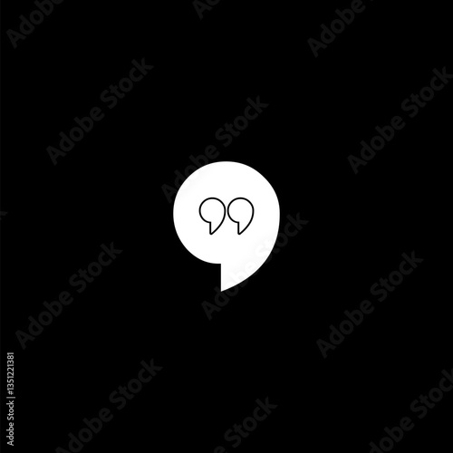 Talk symbol icon isolated on dark background