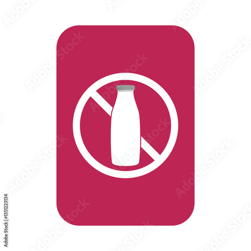 Dairy free sign or Dairy free symbol vector isolated in flat style. Best Dairy free sign vector for product packaging design element. Dairy free symbol for packaging design element.