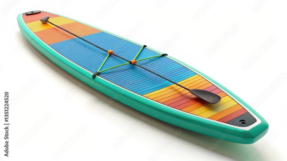 Summer Beach Party Colorful paddleboard with a striped design, ideal for water sports and leisure activities. Summer Beach Party Colorful paddleboard with a striped design, ideal for water sports and leisure activities.