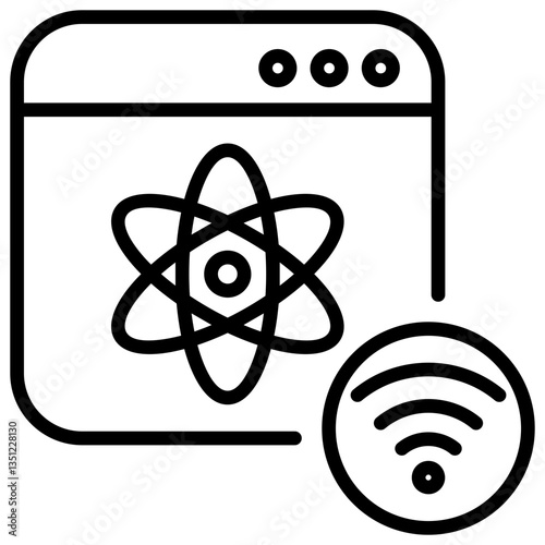 Quantum Computing Outline Icon