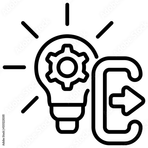 Exit Strategy Outline Icon