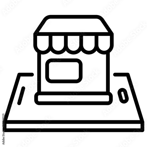Online Marketplace Outline Icon