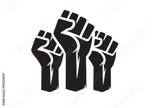 Fist hand Silhouette vector