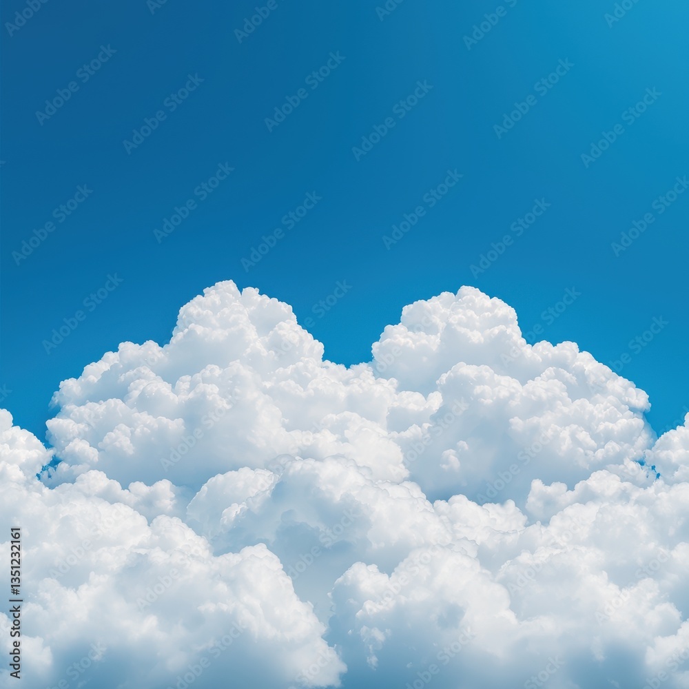 Bright Blue Sky with Soft White Clouds and Natural Daylight Bright Blue Sky with Soft White Clouds and Natural Daylight