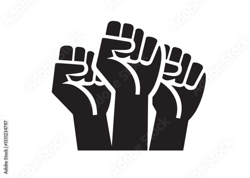 Fist hand Silhouette vector