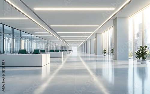 Modern Office Hallway Interior Design