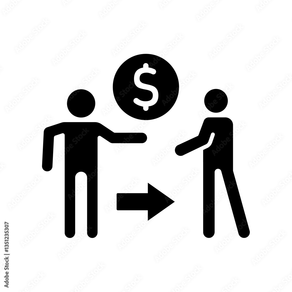 Icon a credit, isolated against a clean background.