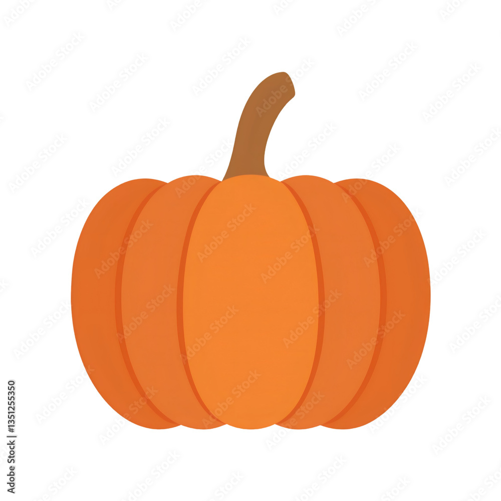 Obraz premium Ripe orange pumpkin isolated on transparent background representing autumn holidays