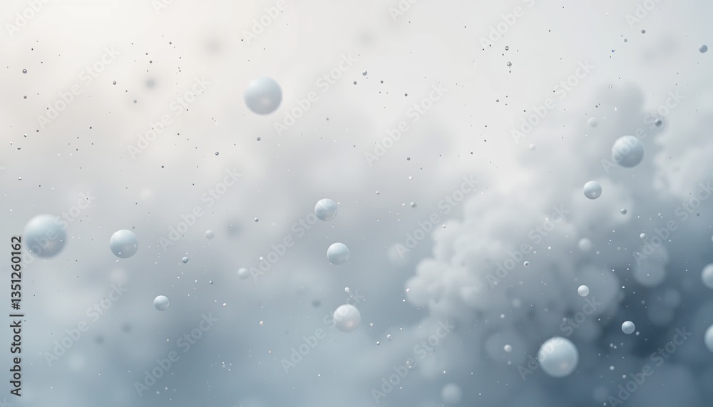 Fototapeta premium Captivating water droplets falling from above cloudy environment abstract motion dynamic atmosphere close-up perspective nature's beauty