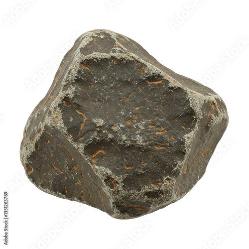 A stone on a white background on a transparent background