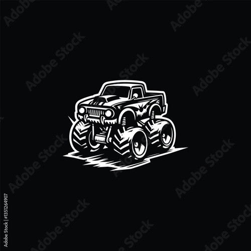 monster car vector eps 10