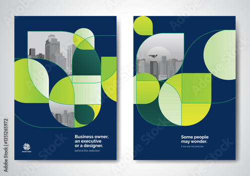 Template vector design for Brochure, AnnualReport, Magazine, Poster, Corporate Presentation, Portfolio, Flyer, infographic, layout modern with blue color size A4, Front and back, Easy to use and edit.