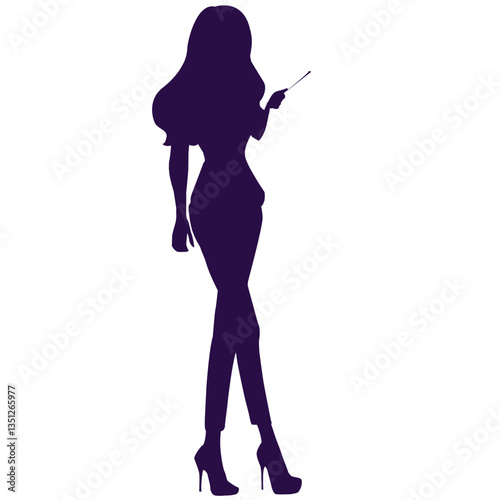 _Female teacher silhouette