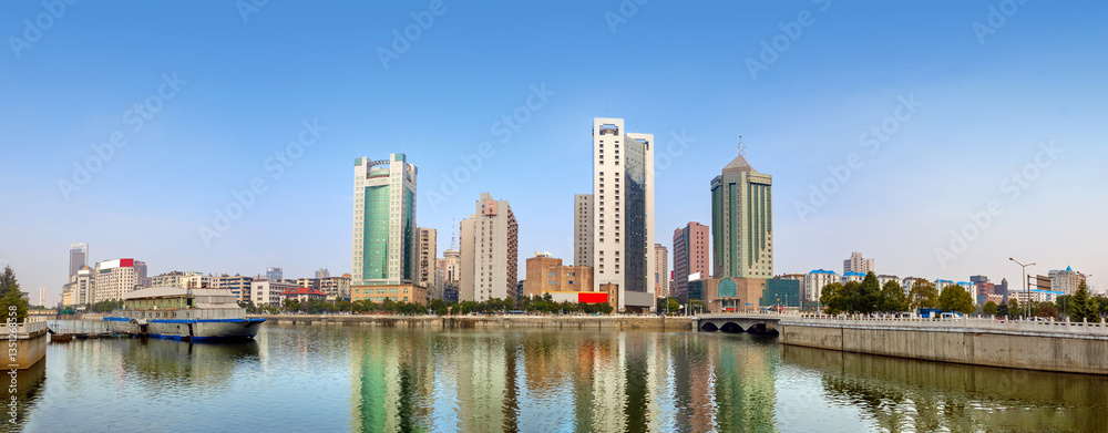 Modern urban skyline, Nanchang, China.
