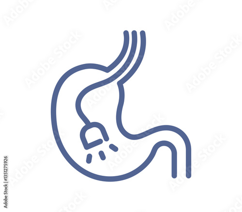 Outline medical equipment, modern technology for diagnosis of various disease, lineart pictogram, simple linear flat vector illustration isolated on white background.