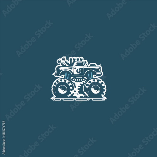 vector illustration of an abstract car