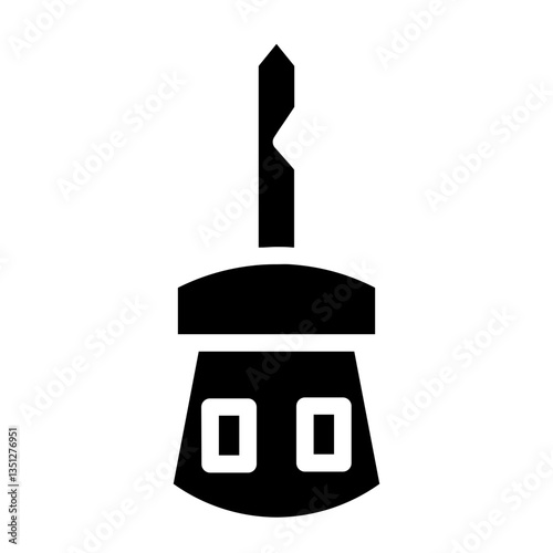 Key Lock Car Glyph Icon