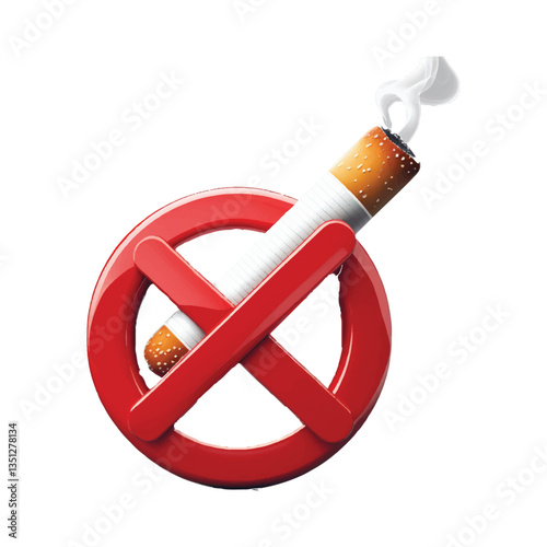 no smoking sign with cigarette