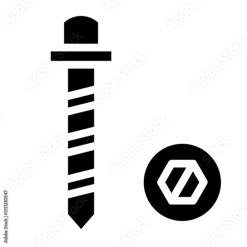 Head Nut Roof Glyph Icon