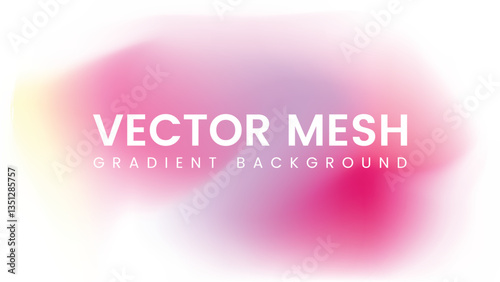 Gradient mesh with watercolor background with pastel background