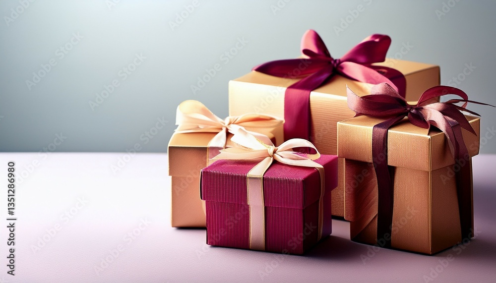 Fototapeta premium gift bins with ribbon